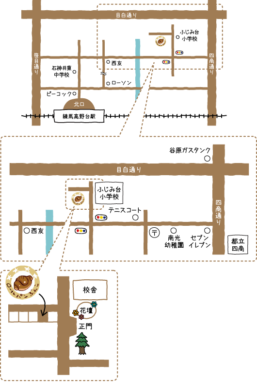 ロールパン文庫マップ